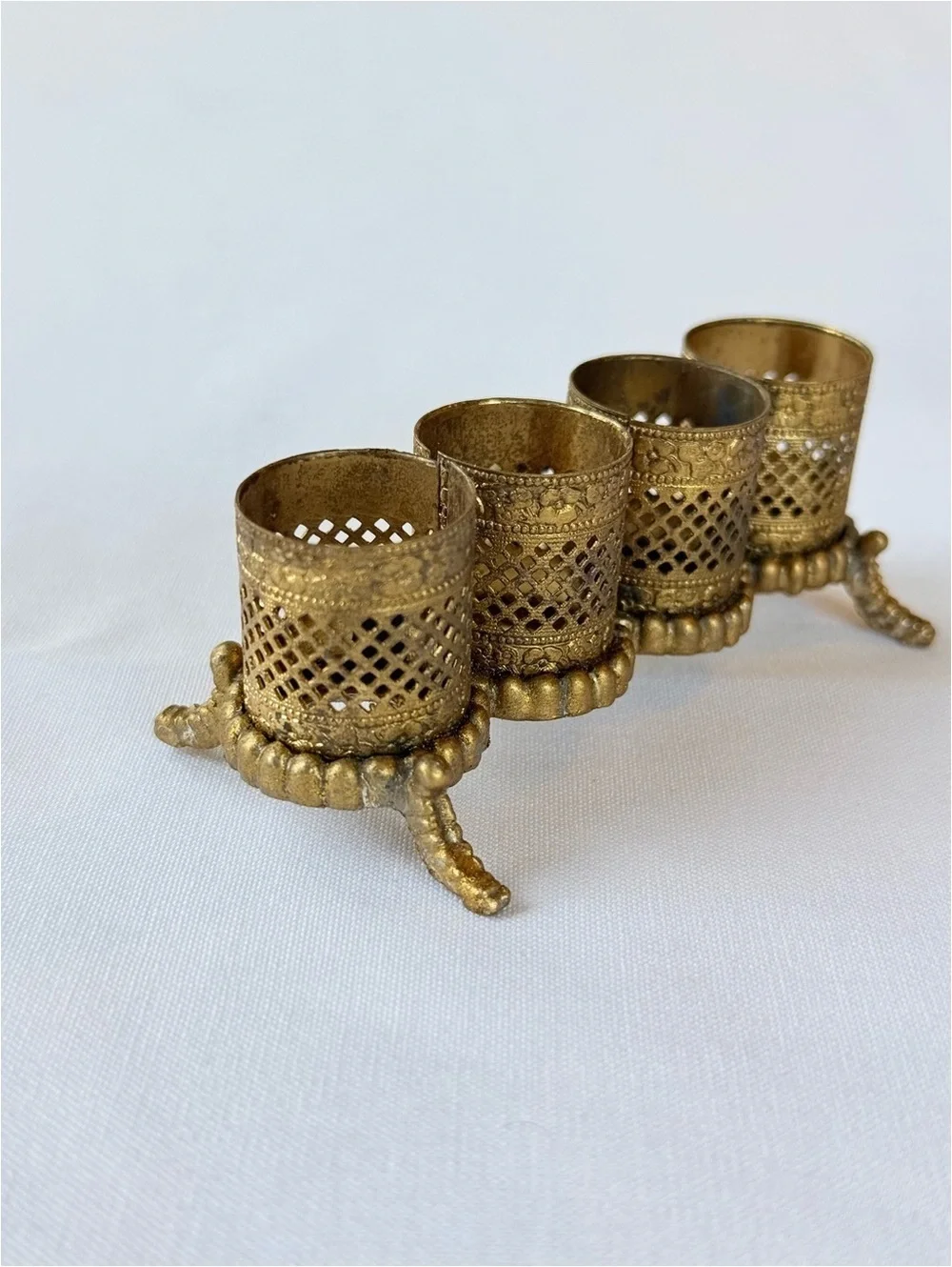 Vintage Gold-Tone Lipstick Holder with Cherub Accent | Romantic Vanity Decor